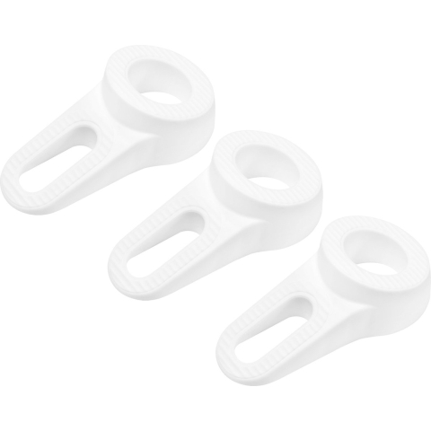 Deltafix Block it Deurwig - 3x - wit - TPE kunststof - 12 x 3,8 cm - deurstopper -