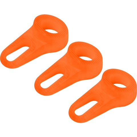 Deltafix Block it Deurwig - 3x - oranje - TPE kunststof - 12 x 3,8 cm - deurstopper -
