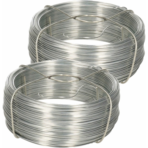 IJzerdraad - 2x rol - 0,9 mm x 50 m - verzinkt staal - binddraad -