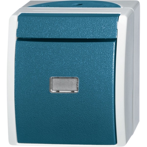 Busch-Jaeger 2621 W-53-206 Ocean (opbouw) Knop spatwaterdicht Blauw, Groen