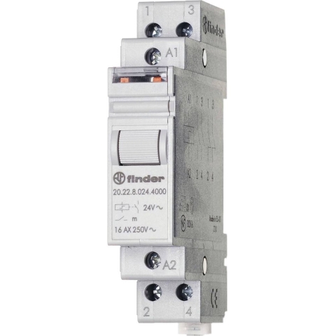 Finder 20.24.9.024.4000 Stroomstootschakelaar DIN-rail 2x NO 24 V/DC 1 stuk(s)