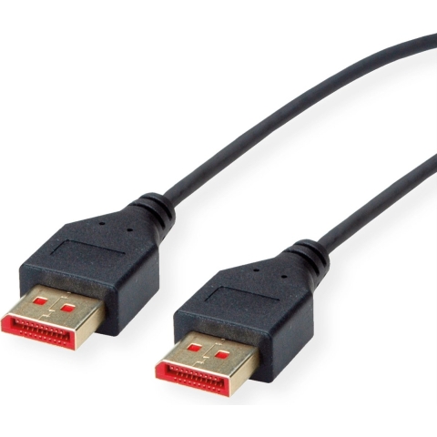 ROLINE DisplayPort Kabel, DP v1.4, M/M, DUN, zwart, 1,5 m