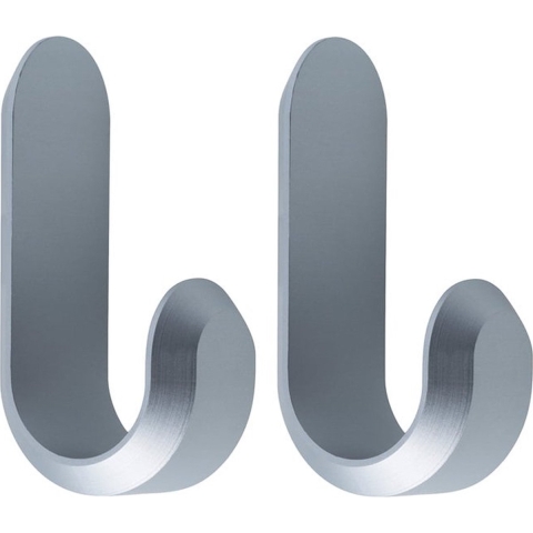 Normann Copenhagen - Curve Kapstokhaak 2 pcs. Mini. Silver