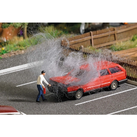Busch 7881 H0 Auto Volkswagen Passat motorbrand met figuur