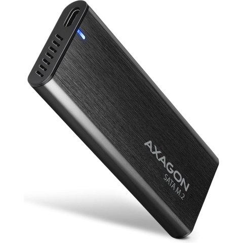 AXAGON EEM2-SBC RAW BOX M.2 SSD-behuizing USB-C 3.2 Gen 2 10 GBit/s M.2 SATA 2242, 2260, 2280 EEM2-SBC