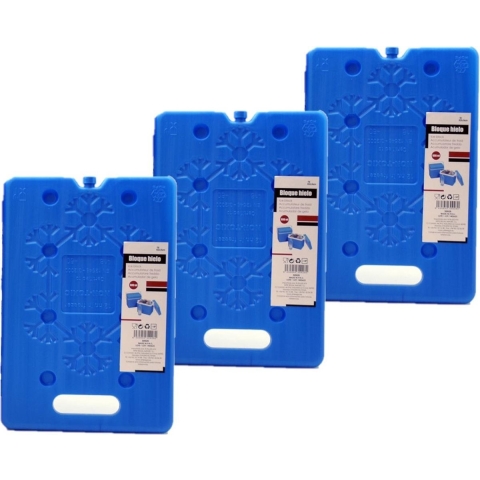 Set van 5x stuks koelelementen 20 x 2 x 30 cm blauw -
