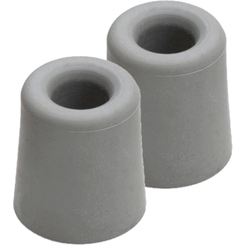 5x stuks deurstopper / deurbuffer rubber grijs 5,9 x 3,9 cm -