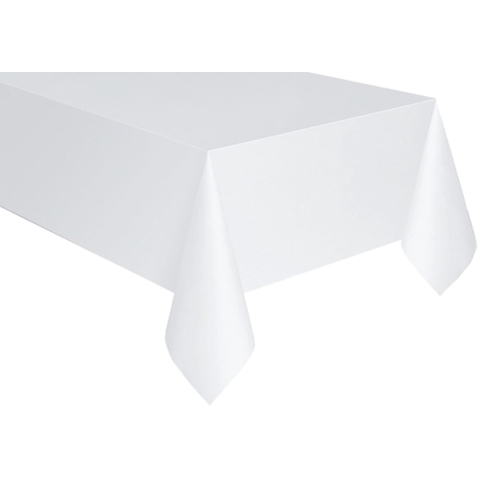 Tafelkleed/tafellaken - 10x - wit - 180 x 300 cm - polyester - Bruiloft tafelkleden -