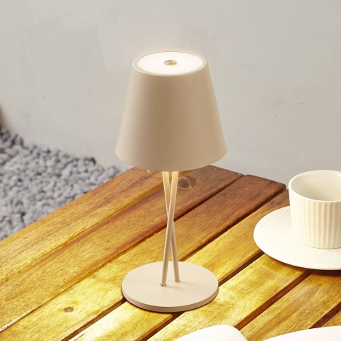 Lindby - Janea Cross Portable Taffellamp Dim. IP54 Beige