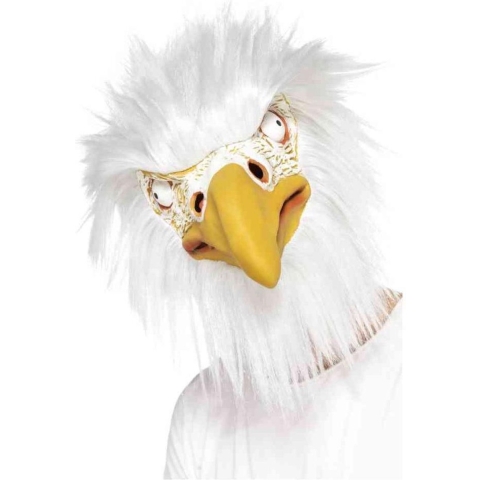 Verkleedmasker - dieren - vogel - adelaar/roofvogel - met haar - volwassenen -