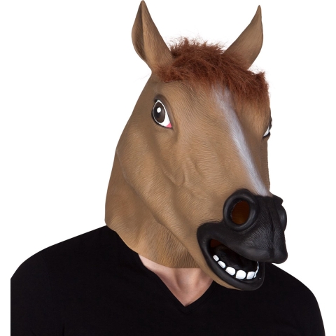 Paard dieren verkleedmasker - latex - volwassenen - carnaval -