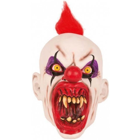 Party Halloween horror clown feestmasker - latex - volwassenen -