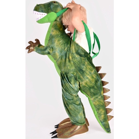 Den Goda Fen Kostuum - Spring erin Dinosaur - T-Rex - Den Goda Fen - 3-8 jaar - Kostuum