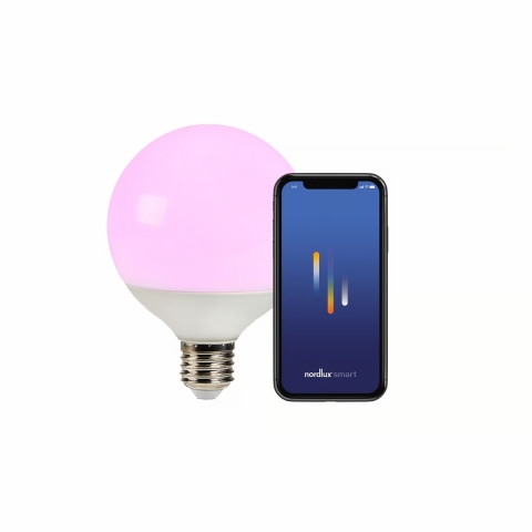 Nordlux - Lichtbron Smart Colour 9W (1055lm) 2200-6500K Dim. White Globe E27