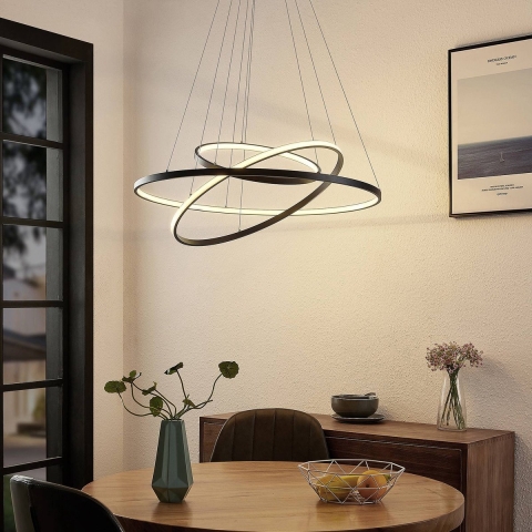 Lucande - Filippa Hanglamp Matt Black/White