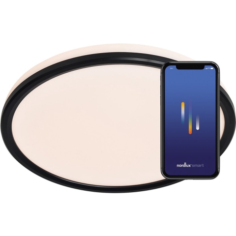 Nordlux - Liva Smart Color Plafondlamp Black