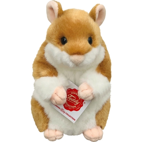 Knuffeldier Hamster - pluche knuffel - premium kwaliteit knuffels - bruin/wit - 16 cm -