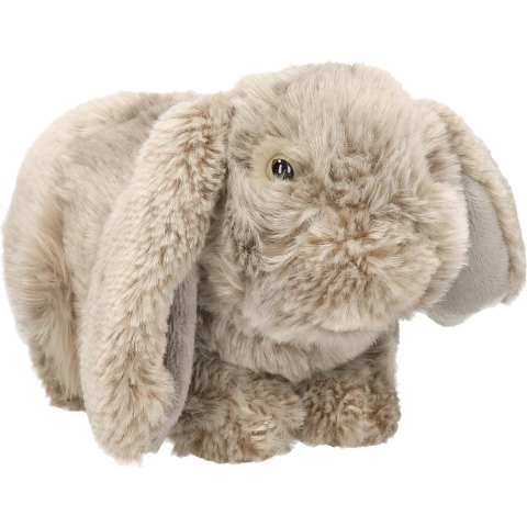 Pluche hangoor konijn grijs knuffel van 21 cm -
