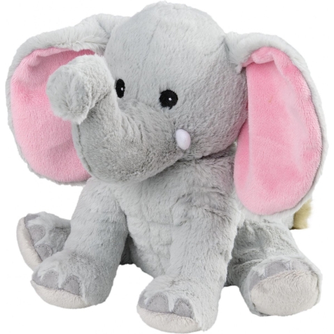 Magnetron warmte knuffel olifant grijs 29 cm -
