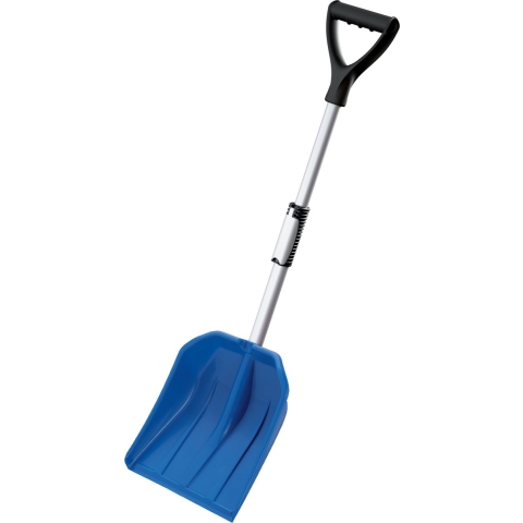 Compacte sneeuwschep / sneeuwschuiver blauw telescopische steel 80 - 100 cm -