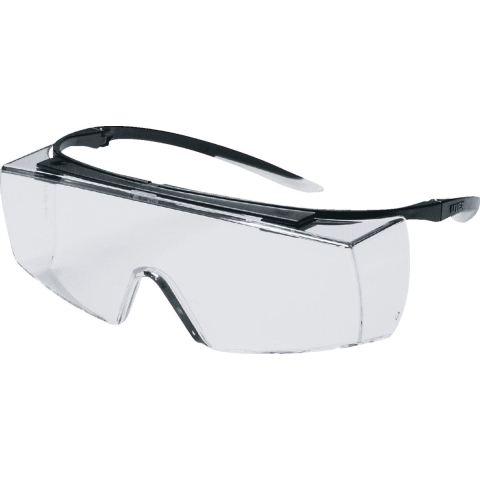 uvex super f OTG 9169585 Veiligheidsbril Incl. UV-bescherming Zwart, Wit