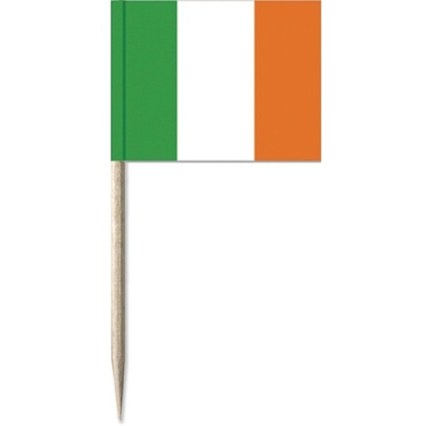 150x Cocktailprikkers Ierland 8 cm vlaggetje landen decoratie -