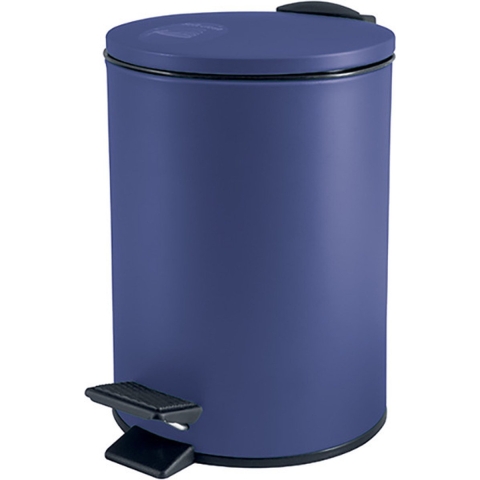 Pedaalemmer Cannes - blauw - 3 liter - metaal - 17x25 cm - soft-close -