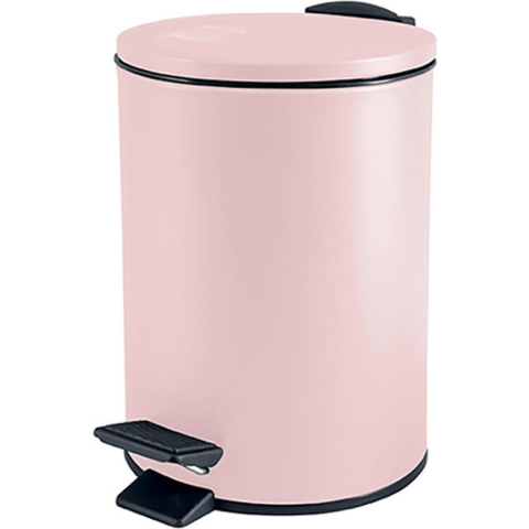 Pedaalemmer Cannes - lichtroze - 3 liter - metaal - 17x25 cm - soft-close -
