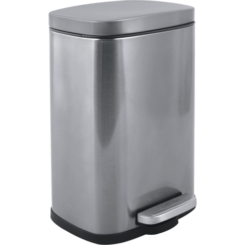 Pedaalemmer Venice - zilver - 5 liter - metaal - 21x30 cm - soft-close -