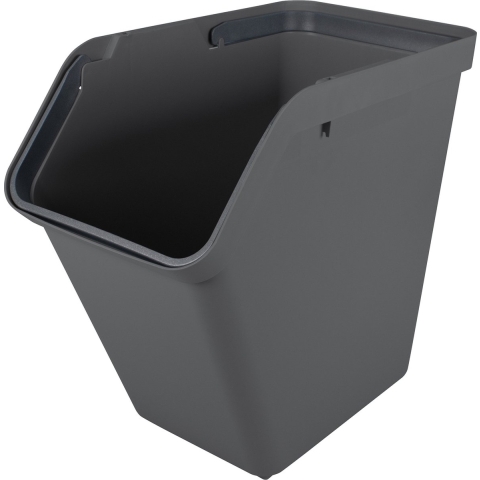 Sunware Sigma Home sorteer bak - afvalbak - antraciet - stapelbaar - 40L - 49 x 27 x 45 cm -