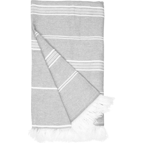 The One Towelling TH1400 Recycled Hamam Towel - Ash Grey - 100 x 180 cm