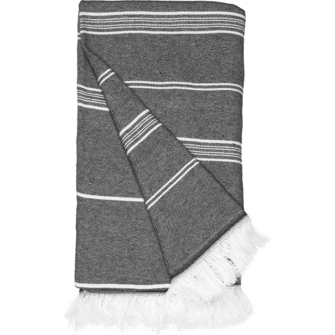 The One Towelling TH1400 Recycled Hamam Towel - Steel Grey - 100 x 180 cm