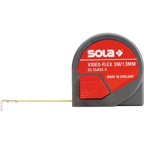 Sola Rolbandmaat 3mtr Video-Flex, Met afleesvenster EG-Klasse 2 SB - 50012901 - 50012901