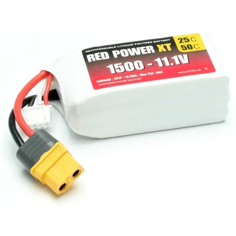Red Power LiPo accupack 11.1 V 1500 mAh Softcase XT60
