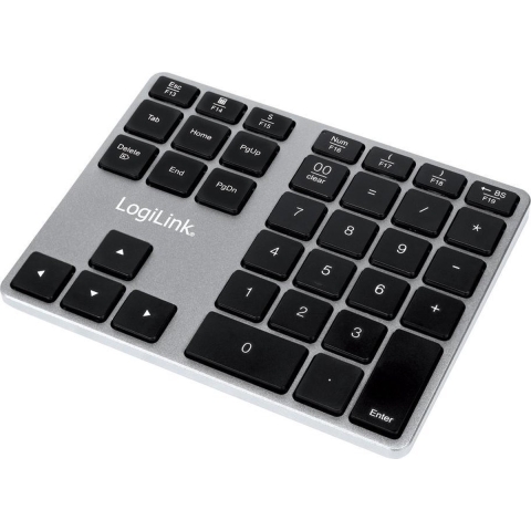 LogiLink ID0187 Numeriek toetsenbord Bluetooth Zilver