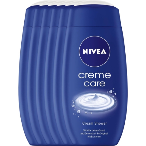6x Nivea Douchecrème Care 250 ml