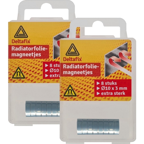 Radiatorfolie magneten 16x - nikkel - hittebestendig - 10 x 3 mm -