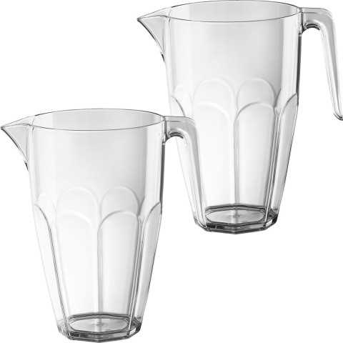 Santex Waterkarraf - 2x - 2,25 liter - onbreekbaar kunststof - schenkkan -