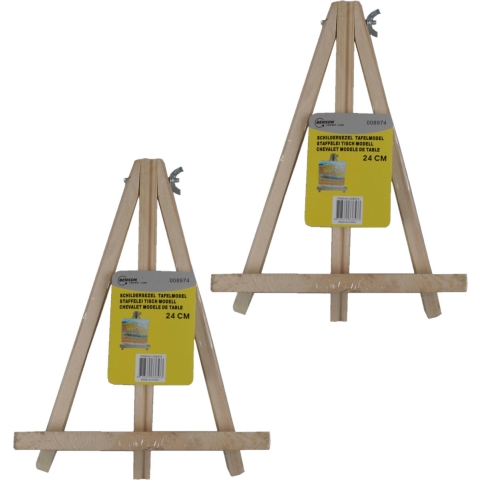 Benson Schildersezel voor op tafel - Set van 3x stuks - 24 cm - hout -
