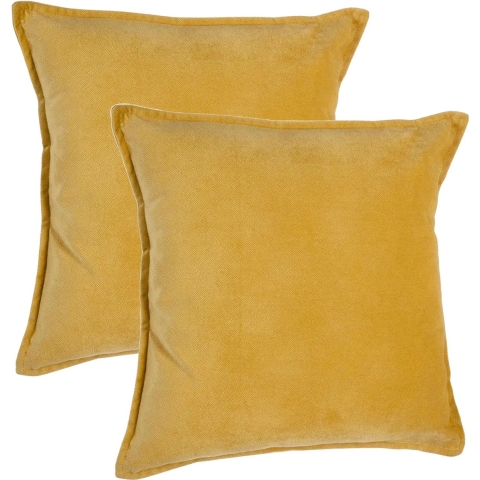Bank/sierkussens Sophia - 2x stuks - 45 x 45 cm - polyester met rits -
