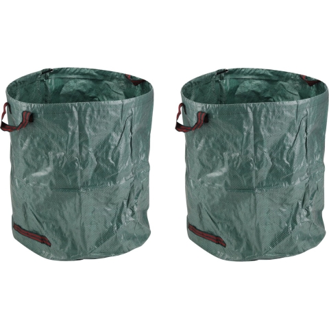 2x stuks groene pop-up tuinafvalzak 272 liter -