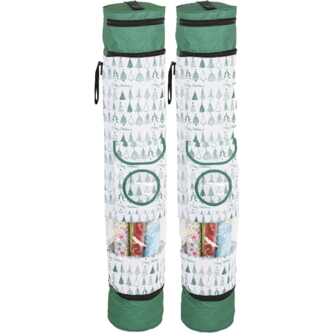 2x stuks inpakpapier/cadeaupapier opruimen opbergtassen -