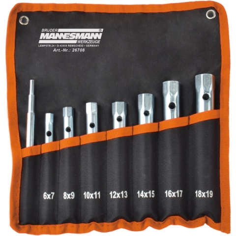 Brüder Mannesmann Pijpsleutelset 8dlg in etui (Hobby) - 26708