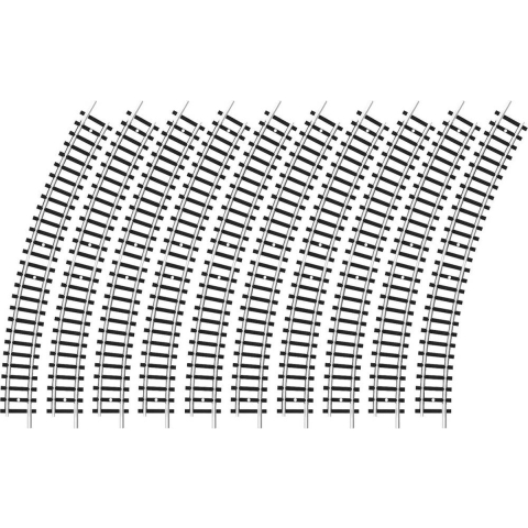 N Minitrix rails 14910 Gebogen rails 30 ° 261.8 mm 10 stuk(s)