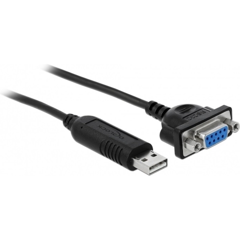 Delock USB 2.0 Adapter [1x USB-A 2.0 stekker - 1x Serieel 9-polig] 66281 1.8 m