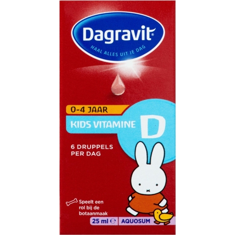 Gratis Verzending: 3x Dagravit Vitamine D Aquosum Druppels Kids 25 ml