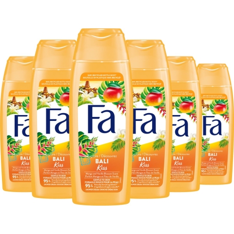 6x Fa Douchegel Bali Kiss 250 ml