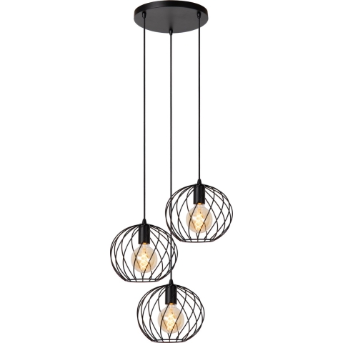 Lucide Danza - Hanglamp - Ø 50 Cm X 165 Cm - Zwart