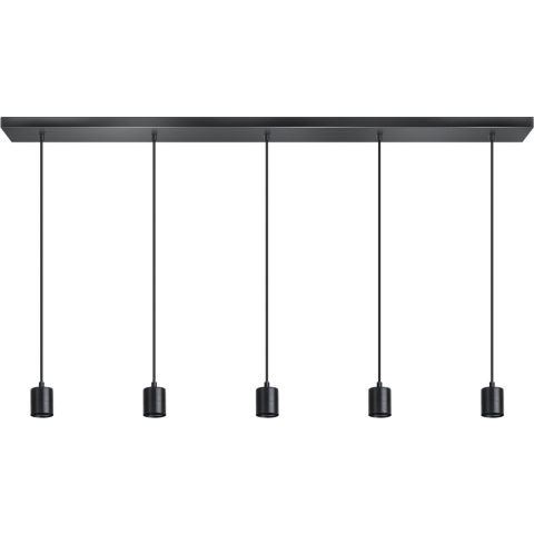 ETH Origin - Hanglamp Zonder Glas - 120 X 10 X 200 Cm - Zwart