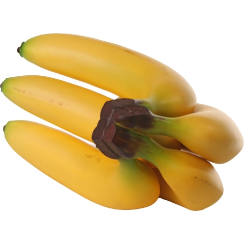 Topart Design kunstfruitt - banaan - deco food - real touch - 20 cm - 5x bananen - tros -